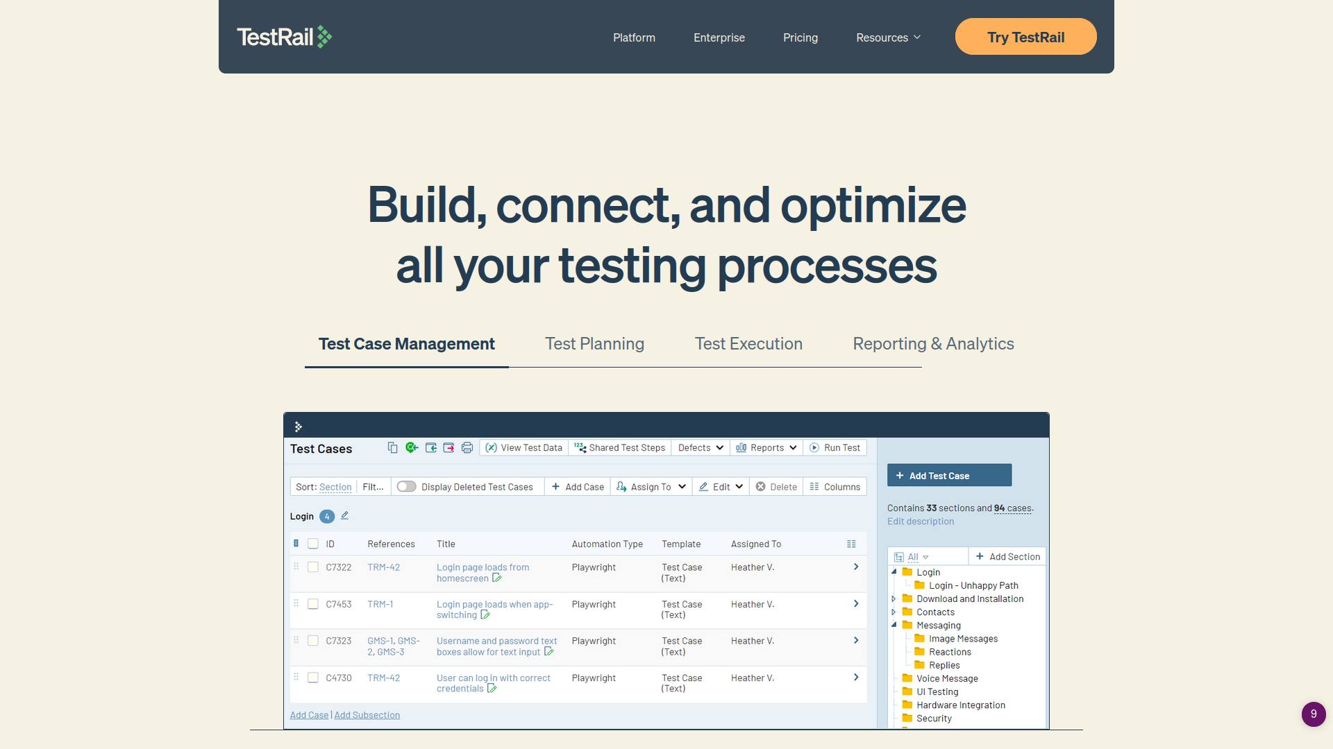 QA Metrics - TestRail