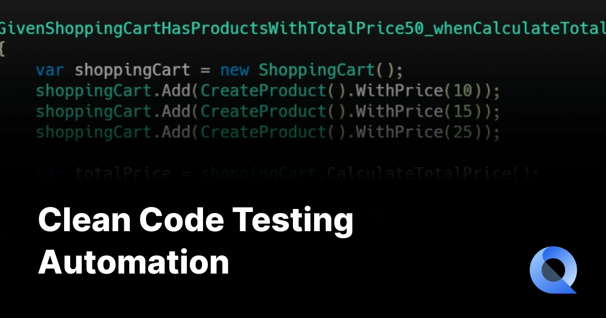 Clean Code Testing Automation