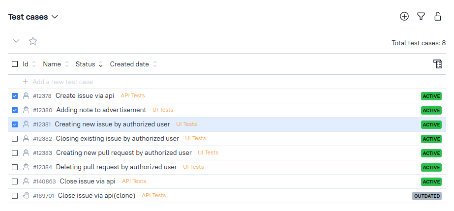 Selecting test cases