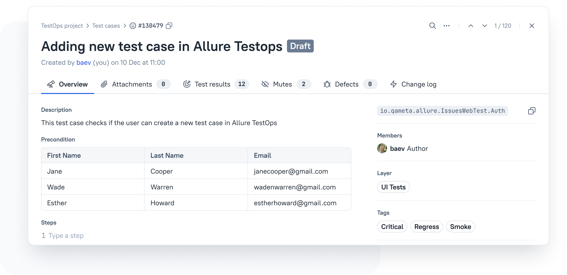 Keep test documentation up-to-date