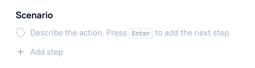 The Add step button