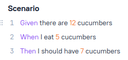 Gherkin example