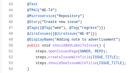 The new test cases